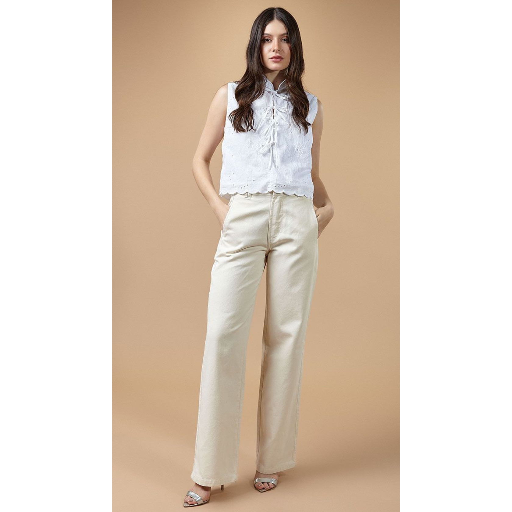Kat Jeans - Off White (Leg size 30
