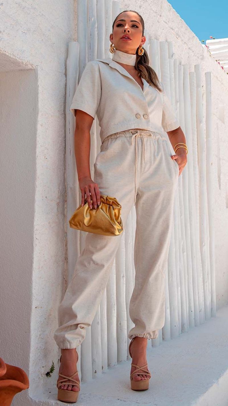 CALÇA PARACHUTE OFF WHITE