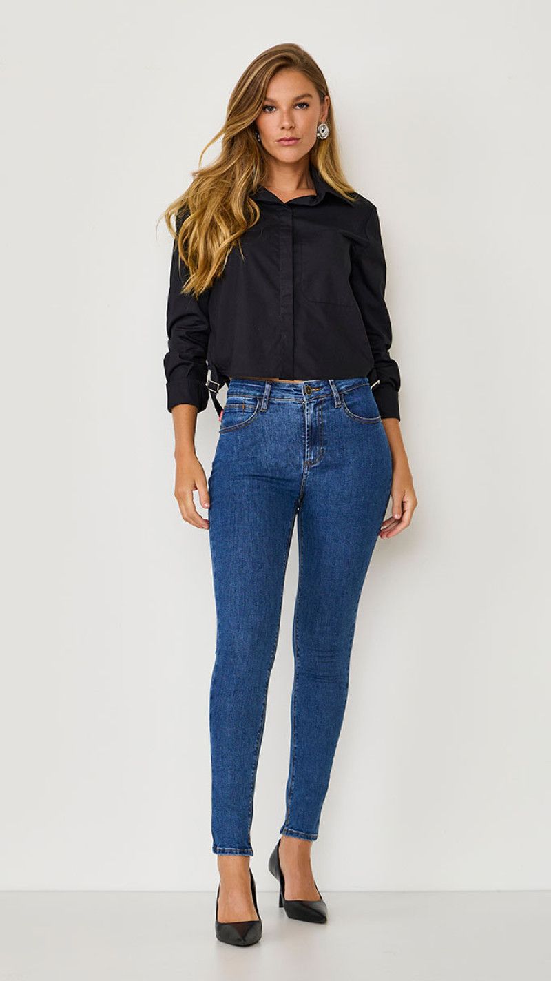 CALÇA JEANS SKINNY PAOLLA STONE MEDIUM
