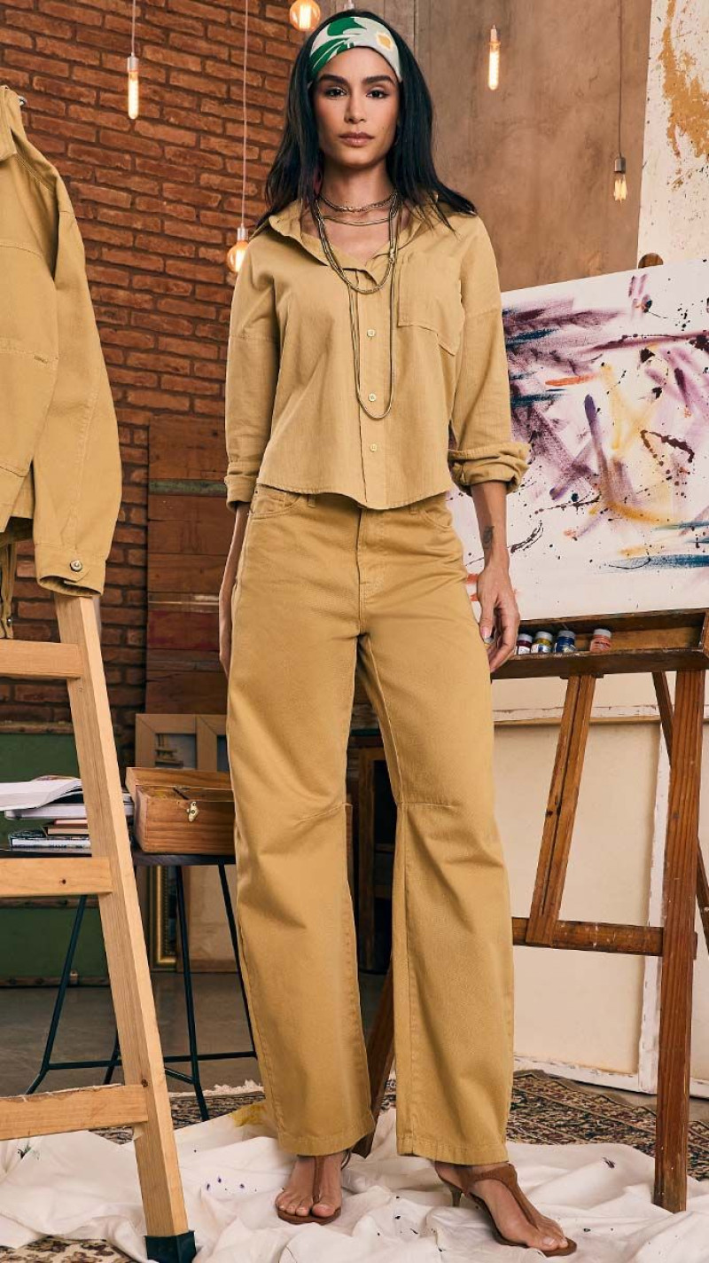 CALÇA SARJA BAGGY BALLOON CÁQUI