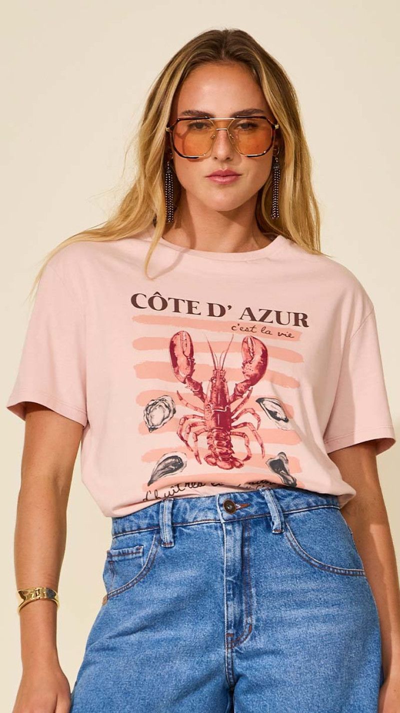 CAMISETA OVERSIZED LAGOSTA FRAPÊ