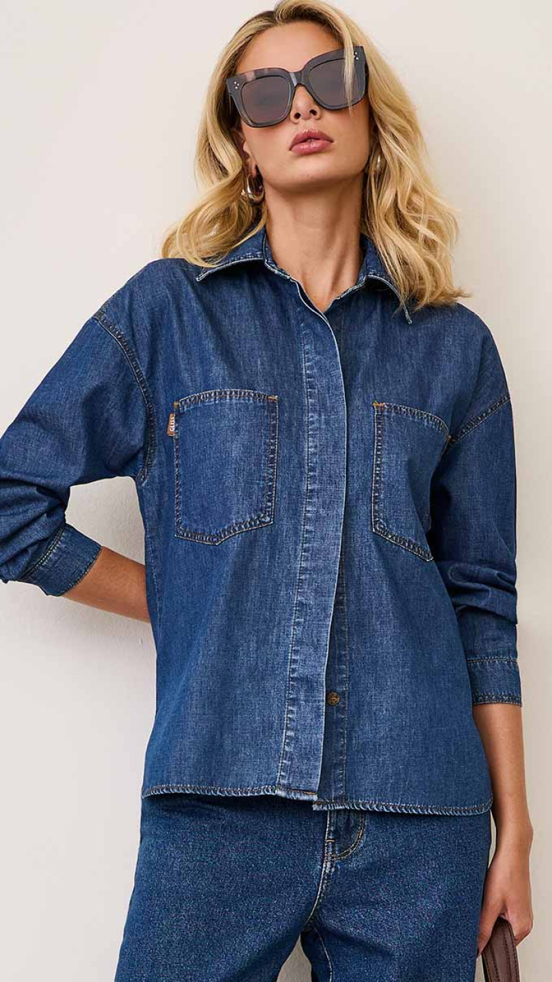 CAMISA JEANS OVERSIZED