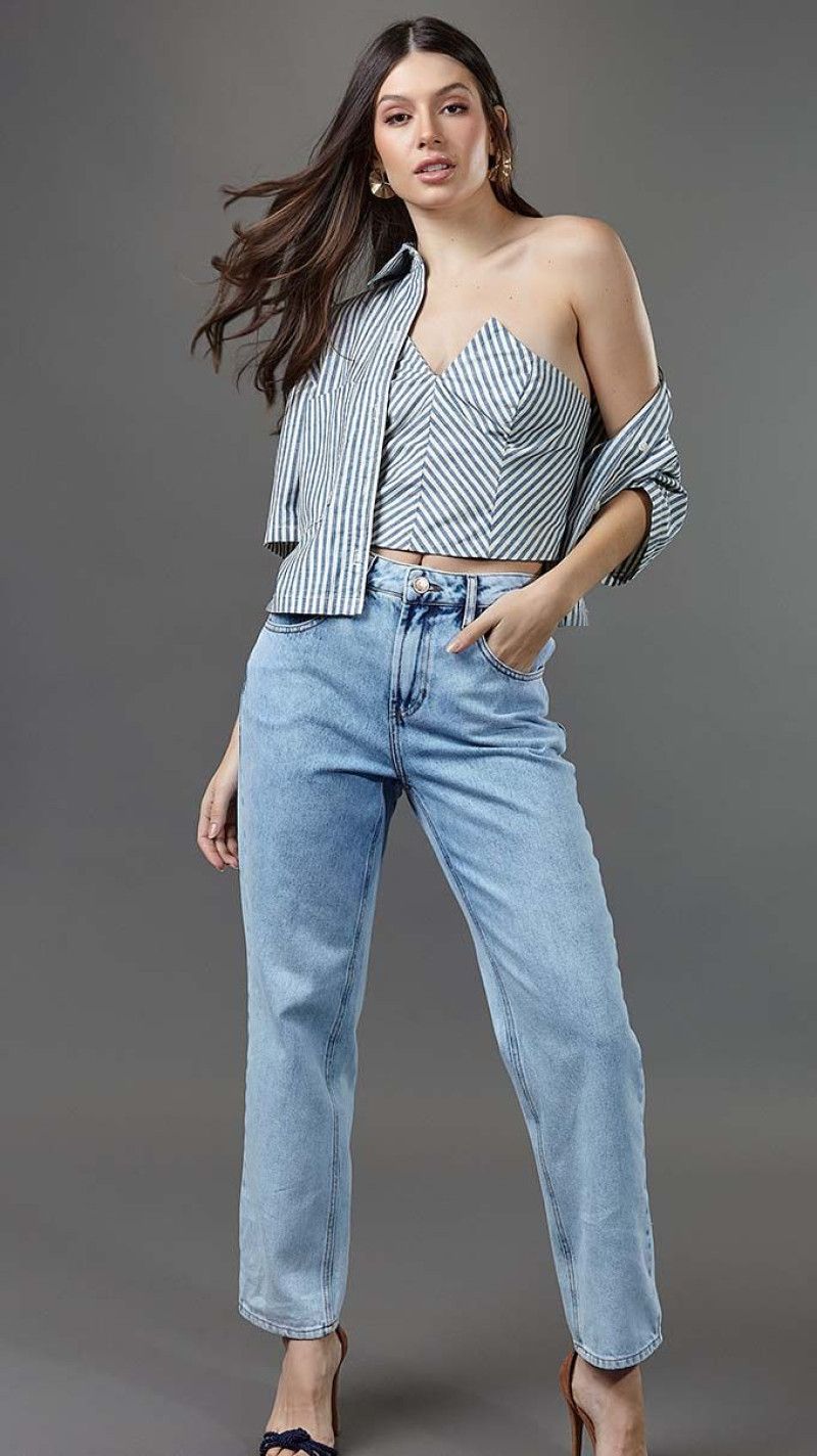 CALÇA JEANS RETA CLARA SKY