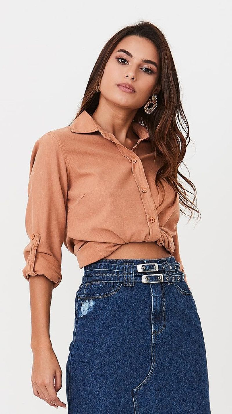 CAMISA BÁSICA GLISS CARAMELO