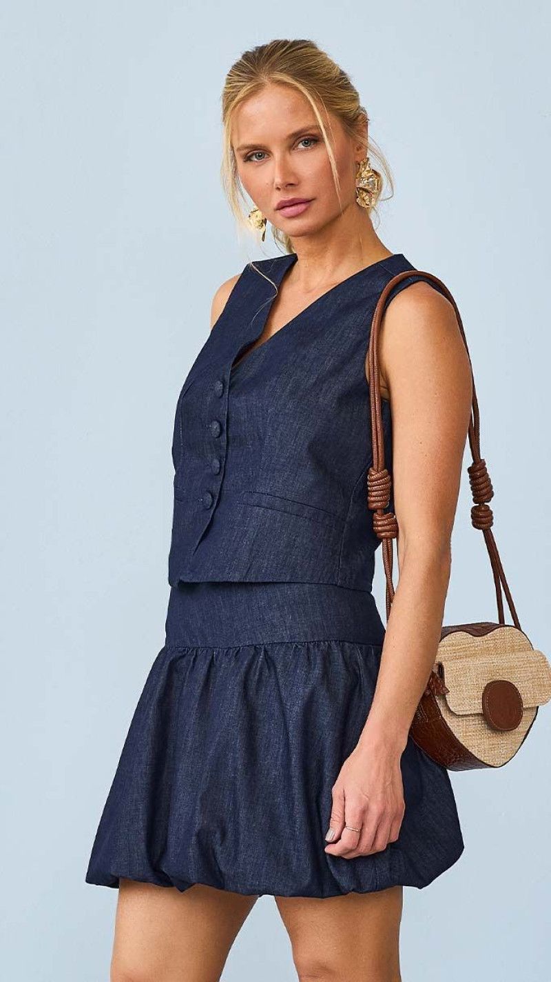 COLETE JEANS ALFAIATARIA