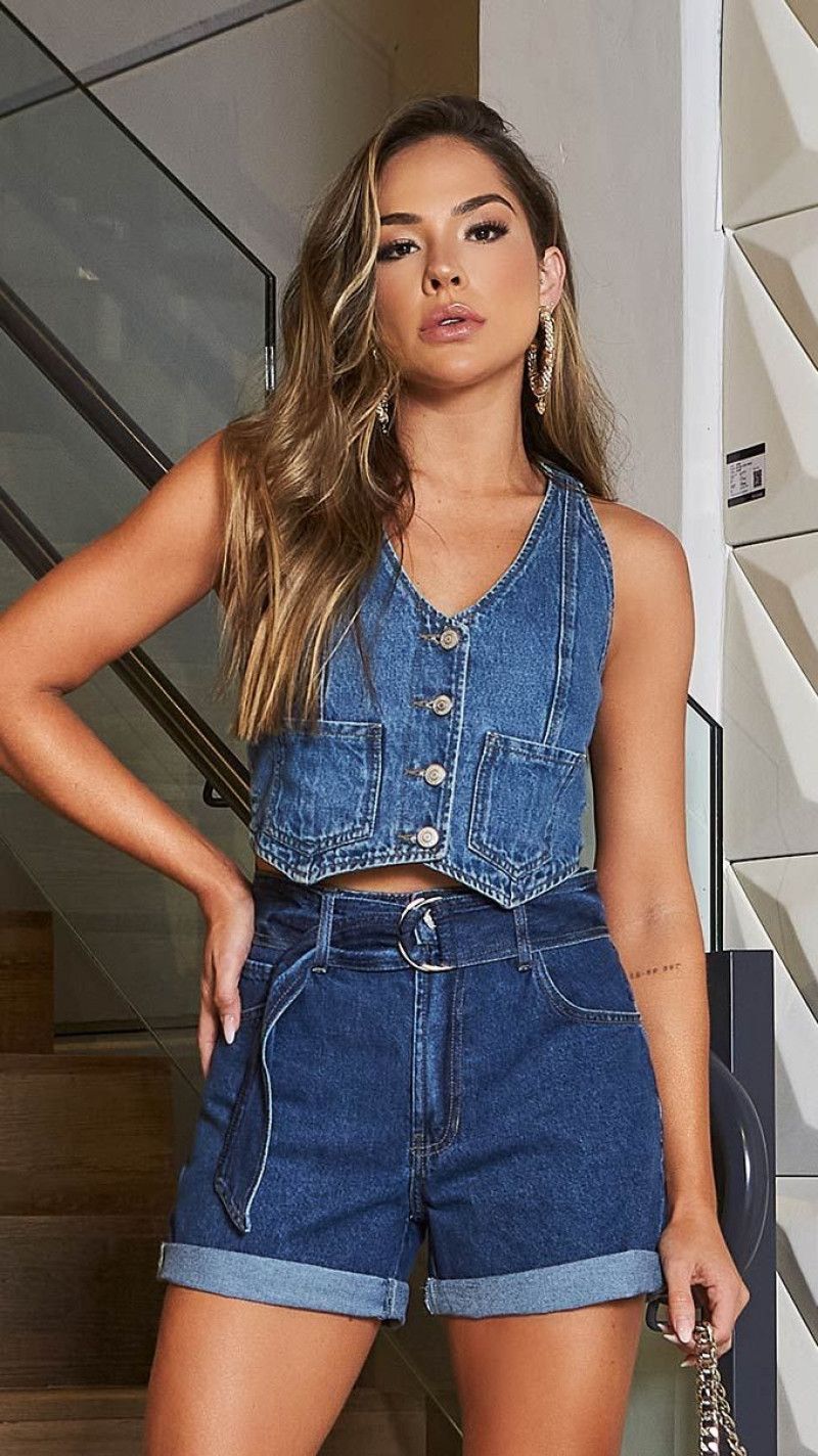 SHORT MOM JEANS ESCURO -  BUCCANES