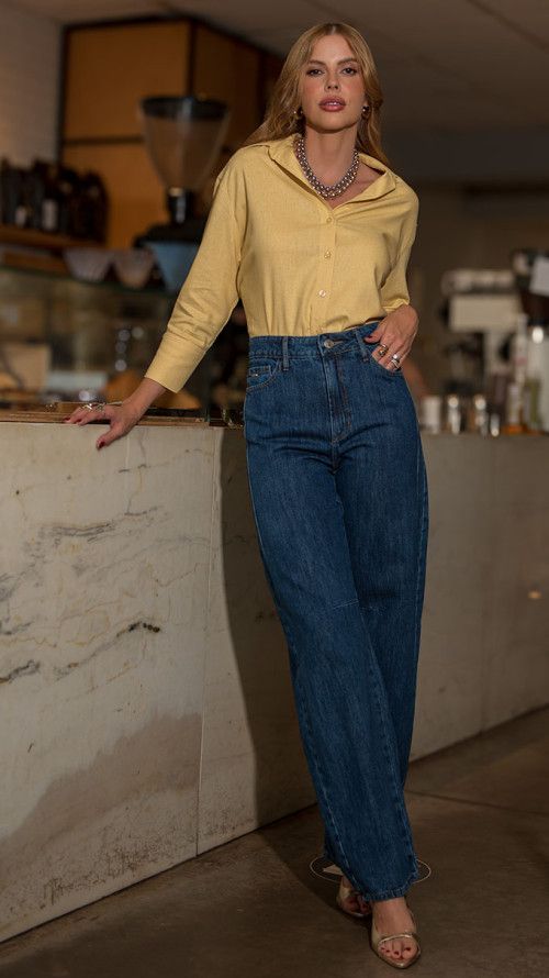 CALÇA JEANS BAGGY BALLON