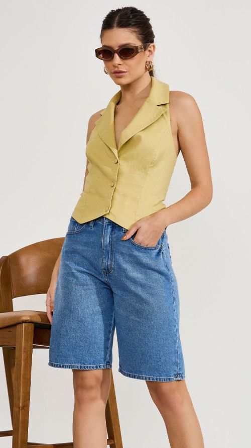 BERMUDA JORTS JEANS CLARO