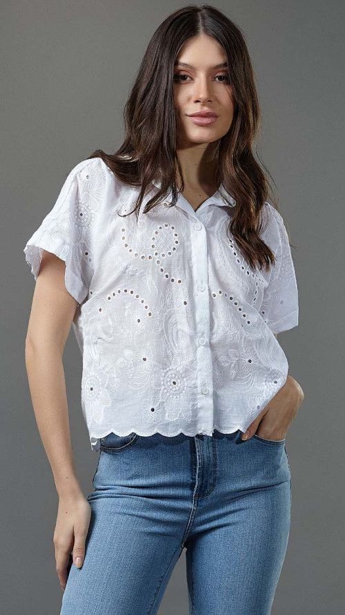 CAMISA CROPPED BRANCA LAISE