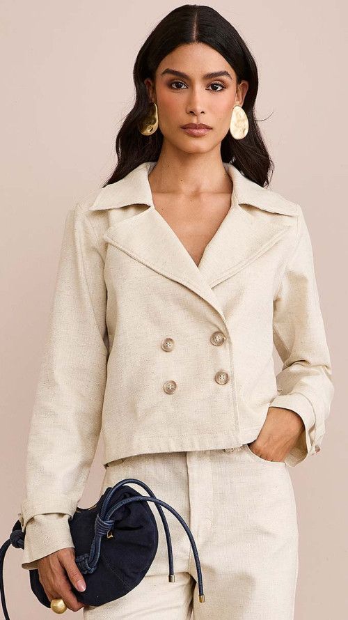 BLAZER LINHO CROPPED MARTINGALE