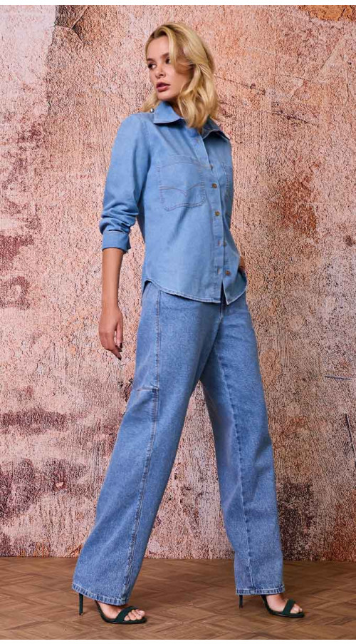 CALÇA JEANS BAGGY BALLOON PENCES