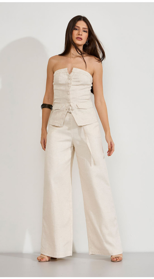 CALÇA LINHO PANTALONA ALFAIATARIA NOVÁRA