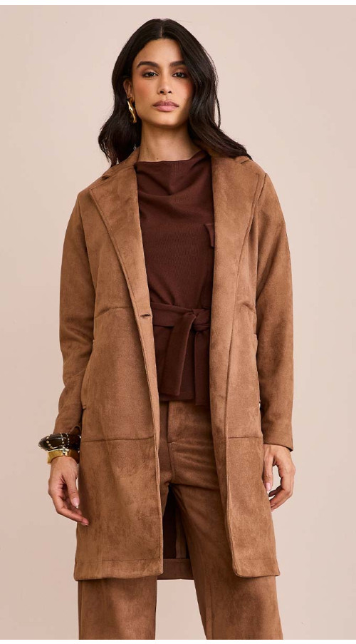 TRECH COAT SUEDE MOCHA MOUSSE