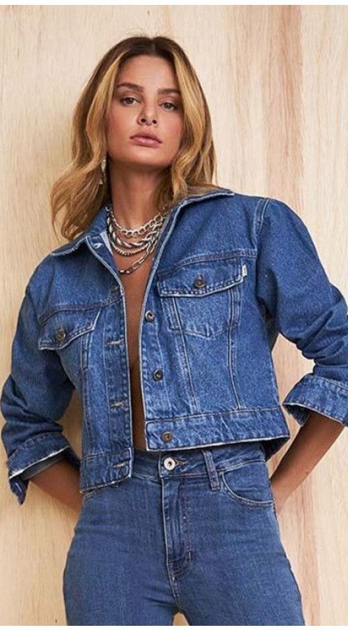 JAQUETA CROPPED CÓS LARGO