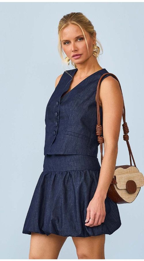 COLETE JEANS ALFAIATARIA