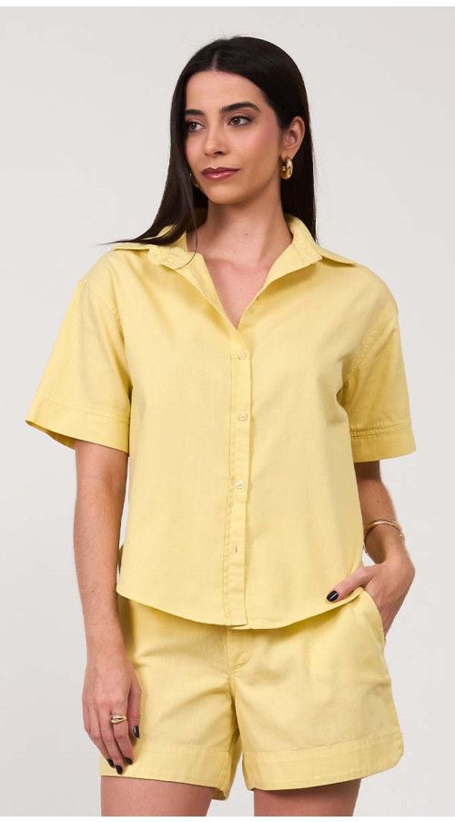 SHORT MANTEIGA ALFAIATARIA 