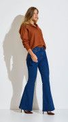CALÇA JEANS MAXI FLARE ABERTURA LATERAL