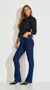 CALÇA JEANS FLARE CINTURA ALTA