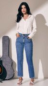 CALÇA JEANS MOM SHAKIRA CINTURA ALTA