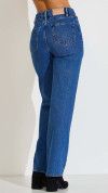 CALÇA JEANS WIDE LEG RIHANNA BASIC