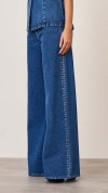 CALÇA JEANS MAXI WIDE TACHAS