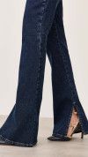 CALÇA JEANS FLARE ABERTURA LATERAL