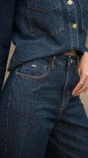 CALÇA JEANS WIDE LEG ESCURA