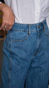 CALÇA JEANS BAGGY BALLOON RECORTES