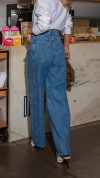 CALÇA JEANS BAGGY BALLOON RECORTES