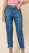 CALÇA JEANS MOM CLARA BOLSO QUADRADO