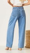 CALÇA JEANS JUMBO CLARA COM CINTO