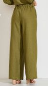 CALÇA PANTALONA DE LINHO VERDE