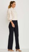 CALÇA JEANS WIDE LEG GISELE PRETA