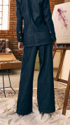 CALÇA JEANS PANTALONA CÓS COM ELÁSTICO