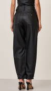 CALÇA COURO ECO SLOUCH PRETA