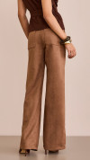 CALÇA ALFAIATARIA SUEDE WIDE LEG MOCHA MOUSSE