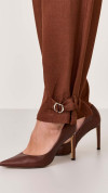 CALÇA LINHO SLOUCH ALFAIATARIA MARROM