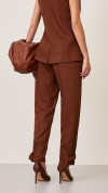 CALÇA LINHO SLOUCH ALFAIATARIA MARROM