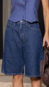 BERMUDA JEANS TRADICIONAL ESCURA