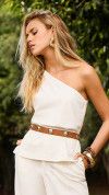 BLUSA OMBRO SÓ ABERTURA LATERAL OFF WHITE