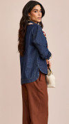 CAMISA JEANS OVER ESCURA