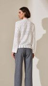 BLUSA TRICÔ VAZADA OFF WHITE