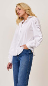 CAMISA BRANCA COM BORDADO VAZADO