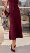 SAIA SUEDE MIDI BORDÔ
