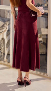 SAIA SUEDE MIDI BORDÔ