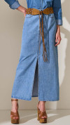 SAIA JEANS LONGA COM FENDA