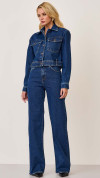 JAQUETA JEANS CROPPED ESCURA