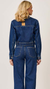 JAQUETA JEANS CROPPED ESCURA