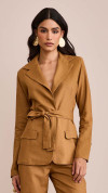 BLAZER LINHO COM FAIXA CARAMELO