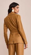 BLAZER LINHO COM FAIXA CARAMELO